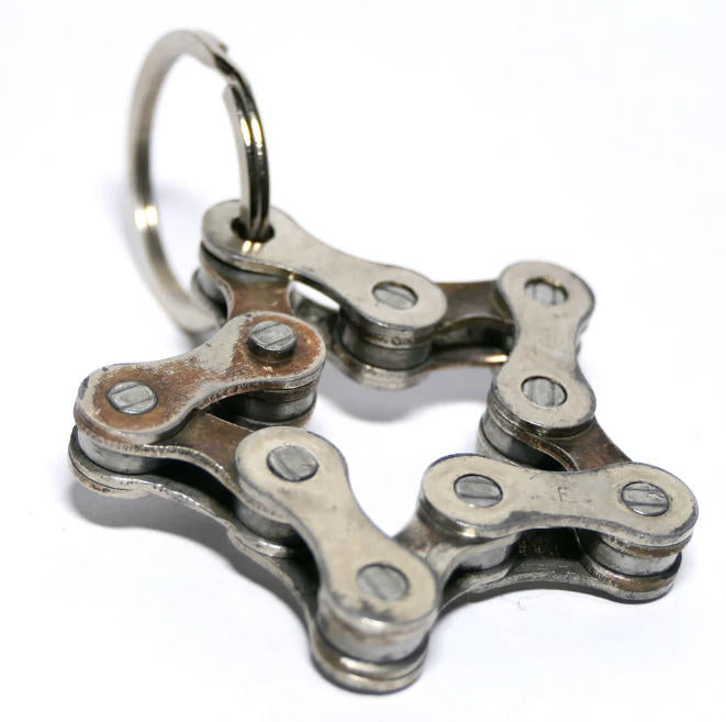 Keychain made from recycled bicycle chains - Keychain upcycled bicycle chain