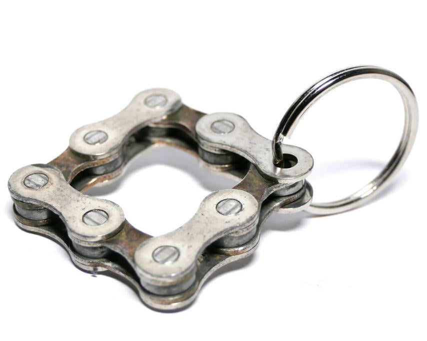 Keychain made from recycled bicycle chains - Keychain upcycled bicycle chain