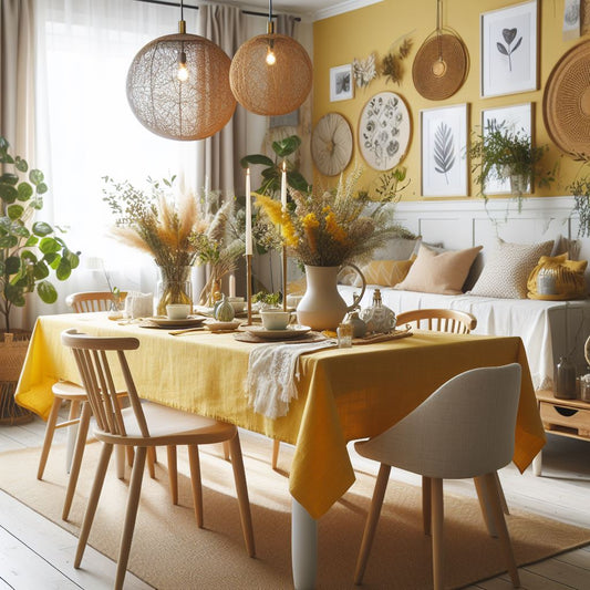 Yellow Linen Tablecloth