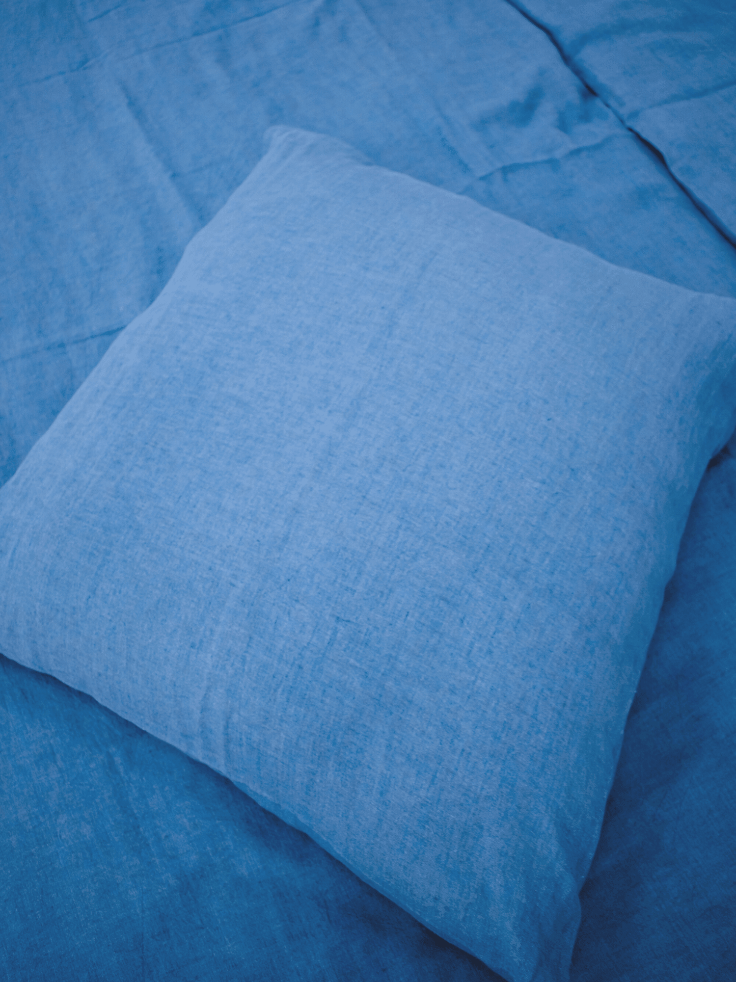 Ensemble de housse de couette en lin bleu (3 articles)